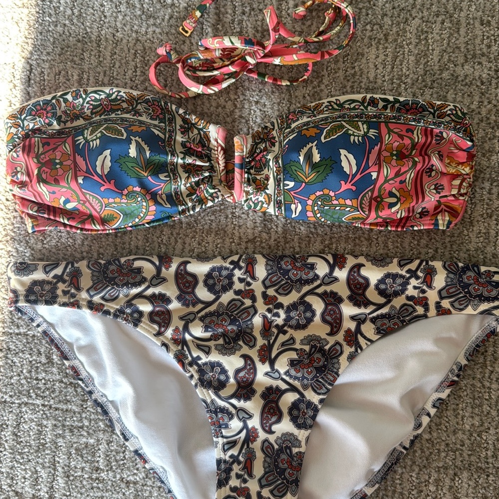 Boden swim strapless size 6 top and 8 bottom